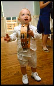 boy with tamborine